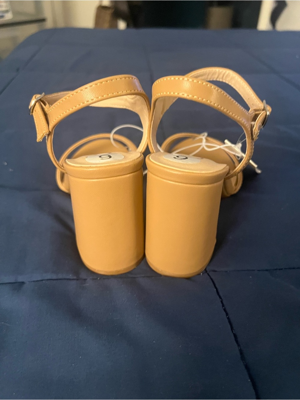 Sugar Tan Block Heel Ankle Strap Sandals